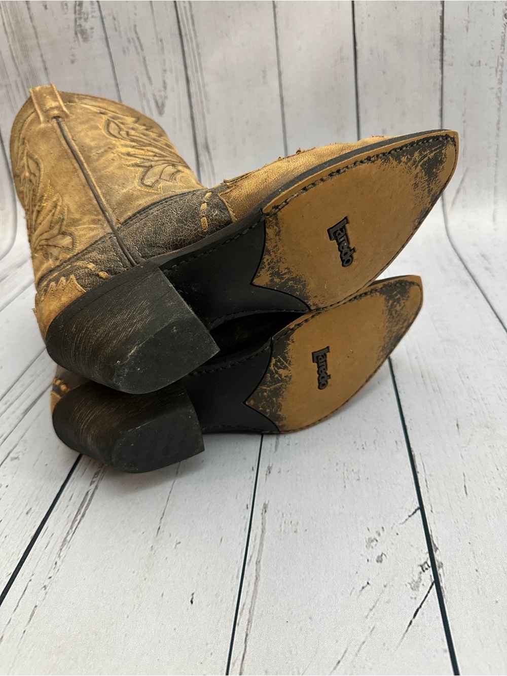 🤠 Laredo Cullison Bucklace Distressed Western Cowboy Boots women’s size 9M - Picture 8 of 15